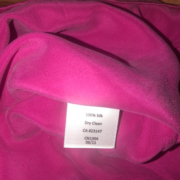 Talbots pink silk kimono dress - Picture 8 of 8